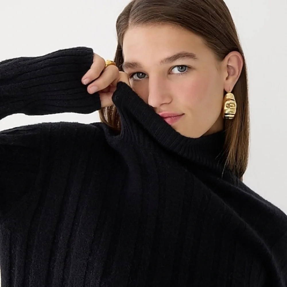 J Crew Ribbed mockneck sweater in Supersoft yarn Item BM209